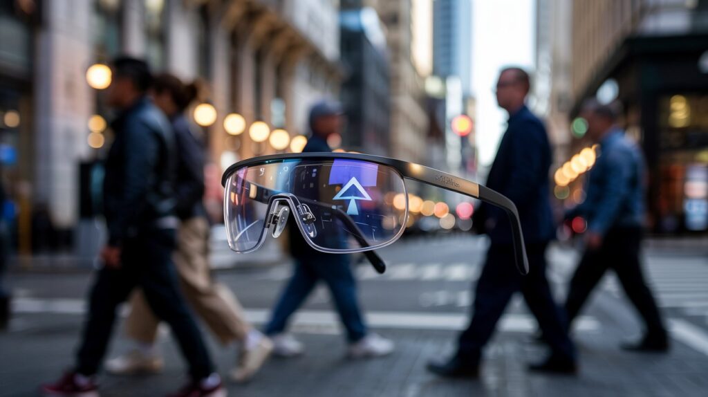 AR-Brille mit Navigation in urbaner Umgebung
