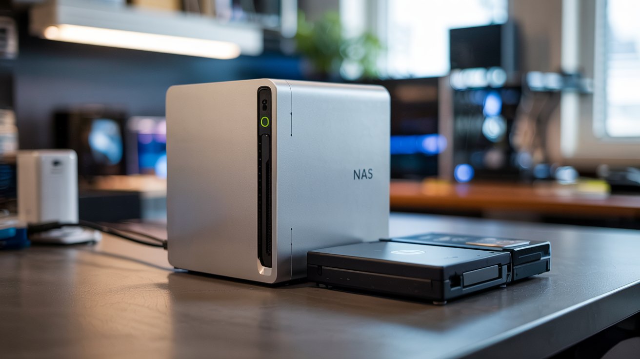 visuelles Foto - NAS und Festplatten