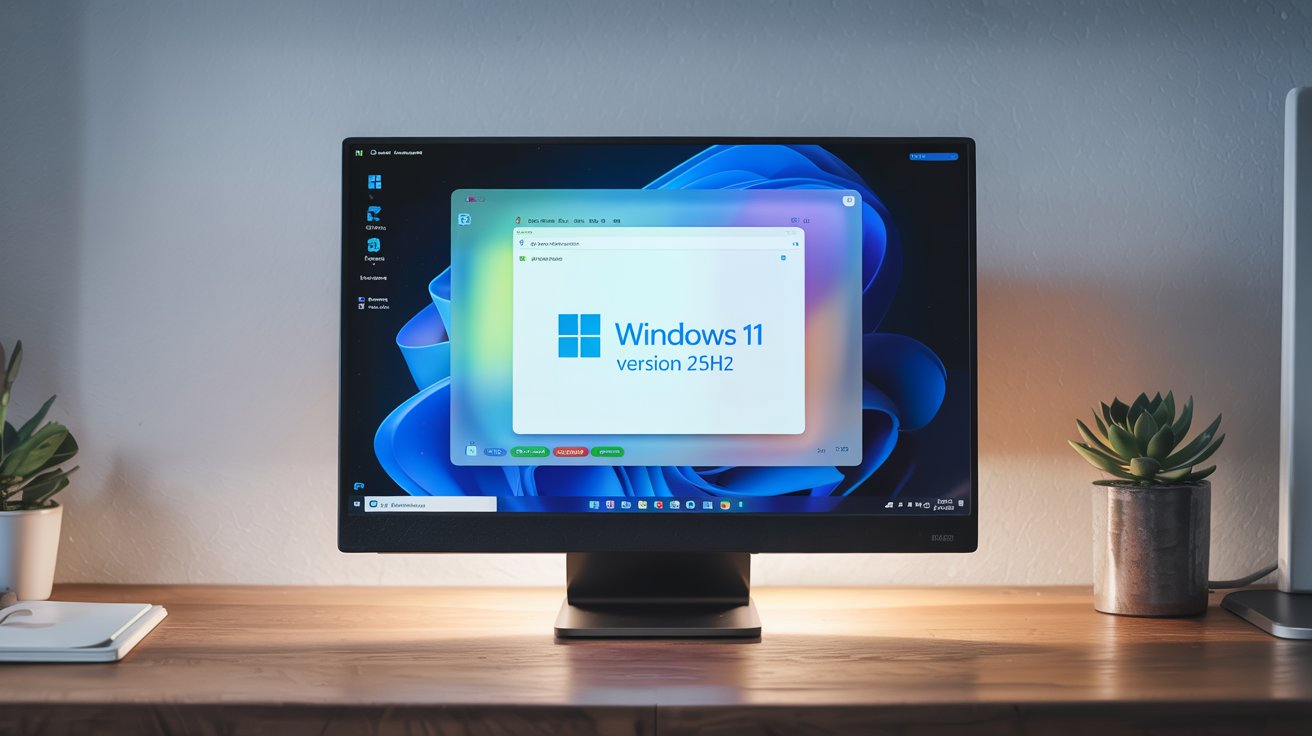 PC mit Windows auf dem Schreibtisch