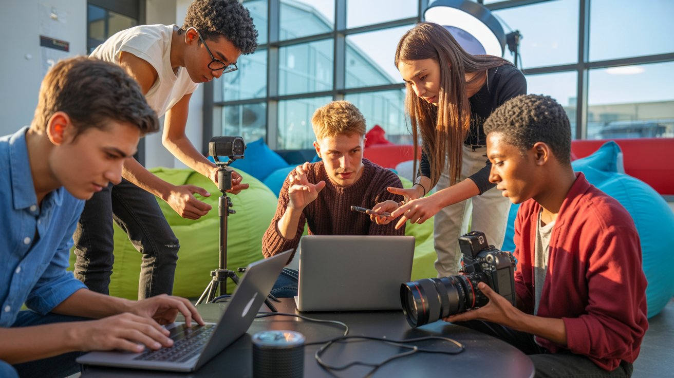 Studenten bei der Arbeit