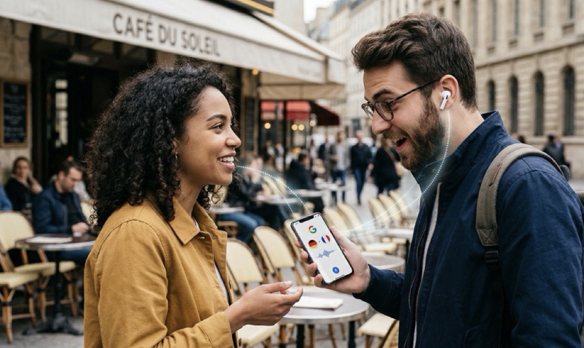 Menschen sprechen miteinander.